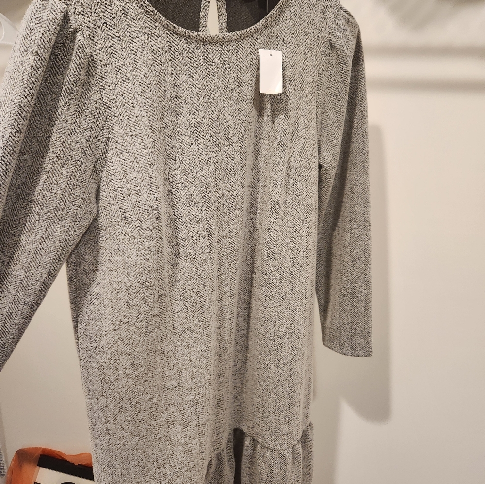 Loft grey dropwaist dress